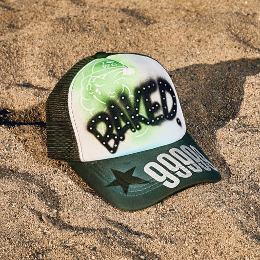 Custom 1 of 1 Airbrush Trucker Hat - BAKED x Atelier99 Collab